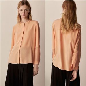Massimo Dutti Peach Button Down Blouse